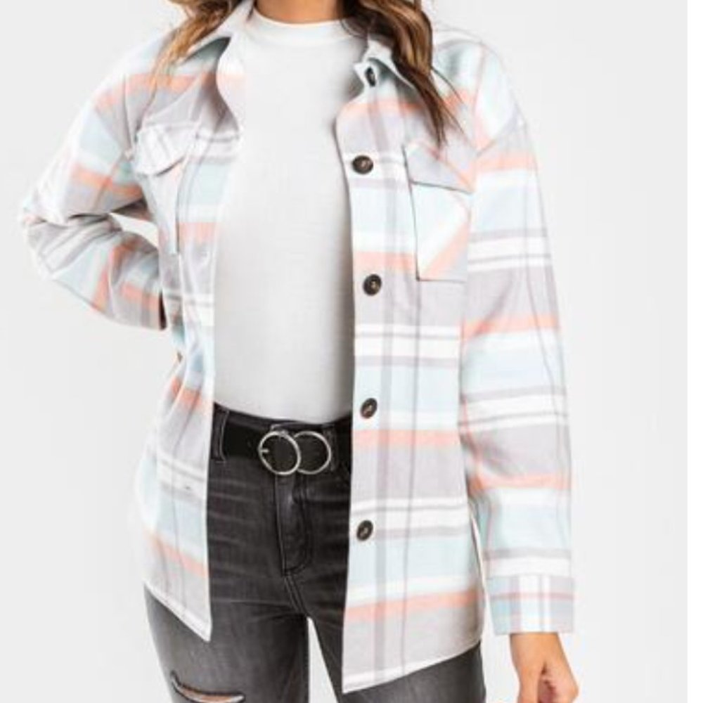 Francesca's Plaid Shacket